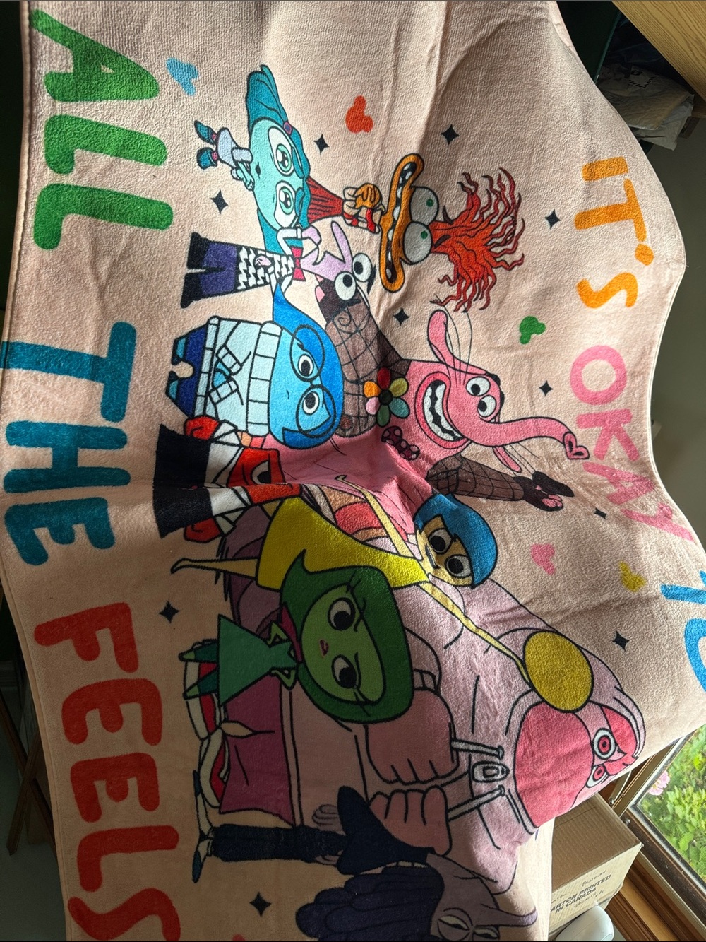 Pink Inside Out Kids Carpet - It's Okay to Feel